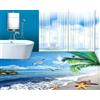 Wallquartz Carta Da Parati 3d In Pvc Pavimento 3d Vista Mare Spiaggia Pavimento 3d Dipinto Murale Impermeabile Pavimento 3d Dipinto Carta Da Parati,250 CmX175 Cm