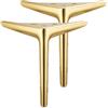 ETOPARS Sostituzione dei piedi del triangolo del metallo delle gambe della mobilia per Cabinet Dresser Sofa Chair Workbench,Pack di 2(Golden,12cm)