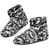 DUNLOP Pantofole Uomo Invernali a Stivaletto per Casa Calda Memory Foam (42, Grigio Mimetico, numeric_42)