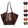 Generic Borsa Tote in Pelle da Donna, Borsa in Pelle Sintetica,Tote bag, Impermeabile, con Chiusura Lampo, Per Lavoro, Viaggi, Shopping, Scuola