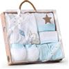 Interbaby Set Regalo, Corredino da 5 pezzi per neonati Elefante blu