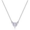 S'AGAPO' Dazzly necklace with a white heart pendant