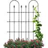 Generic Traliccio da giardino in metallo per piante rampicanti staccabile, pannello di supporto per piante per rose, verdure e fiori cortile nero 208,3 cm di altezza robusto ed elegante