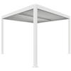 VERDELOOK | Pergola Bioclimatica Atena 100 Bianca 3x4 H2,5 m con Lamelle Orientabili, Pergola da Giardino in Alluminio con Arganello e Grondaia Integrata, Pali 10x10 cm