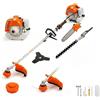 Maryse Decespugliatore a Scoppio 52cc Professionale, Multifunzione 4 in 1: Tagliabordi, Motosega Potatura, Tagliasiepi - Motore 2 Tempi, Kit Accessori e Manutenzione Incluso