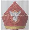 The Church Shoppe Mitre Nuova Con Ricamo HOLY SPIRIT Metallic RED Mitra Da Vescovo
