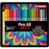 Stabilo 135218 Pennarello Pen 68, Confezione da 20 Pezzi