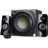Woxter Big Bass 260, sistema 2.1 canali, 150 W, colore nero, 65 dB, risposta in frequenza 90 - 20000 Hz, frequenza di crossover 45 - 130 Hz