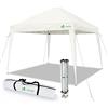 VOUNOT® Gazebo Pieghevole da Giardino 3x3 M, Mercato Tenda Pop up con 4 Sacchi di Sabbia di Peso e Sacca di Trasporto, Bianco