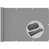 VOUNOT® Telo Frangivista per Balcone Giardino, Frangivento in HDPE, 90x500 cm, Privacy Recinzione Copertura per Balcone, Grigio