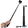 GlasFlength Bastone selfie per GoPro Hero 12 11 10 9 8 nero asta telescopica selfie per IDJI Osmo Action AKASO SJCAM e altre fotocamere d'azione (lega di alluminio)
