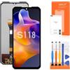 AGCUT Display LCD per Doogee S118 Schermo di Ricambio per Doogee S118 6,58 Pollici LCD Touch Screen Touch Screen Pannello Assemblea Completa con Strumenti, Nero