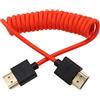 HangTon Cavo HDMI 4K 120p 8K intrecciato a spirale per Ninja V SmallHD Blackmagic Monitor Sony A7RV A7m4 FX9 Canon C400 C70 C500II Lumix S1H S5II Z9 Tipo A HDMI 2.1