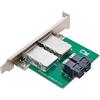 CY Mini SAS SFF-8088 a SAS HD SFF-8643 Adattatore femmina PCBA doppia porta con staffa a basso profilo
