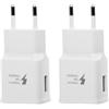 FinalCool 2 Pezzi 15W Caricatore USB, Caricabatterie Ricarica Rapida per Samsung Galaxy A16 A15 A14 A13 A20e A25 A34 A36 A51 A54 A55 A56 S8 S9 S10 S20, Sostituzione del Caricabatterie Rapido Originale (Bianco)