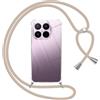 Pnakqil Cover per Xiaomi 17T 5G con Cordino, Trasparente Custodia con Laccio Tracolla Cellulare Girocollo Collana Protettiva per Xiaomi 17T 5G 6,59 Pollic, Khaki