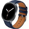 Supore Cinturino Orologio Pelle Cinturino Smartwatch per Samsung Galaxy Watch 8 40mm 44mm / 8 Classic 46mm, Cinturini Pelle Morbida con Fibbia in Metallo, Cinturini Orologio Uomo Donne, Blu