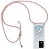 Paekear PekaTech Custodia per Cellulare con Corda per Samsung Galaxy S20 Ultra Case, Liquido Sabbie Mobili Bumper TPU Cover con Collana Practical Stylish/Necklace Cordoncino Cordino Tracolla, Argento