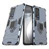 MaiJin Compatibile con VIVO X60 Pro, VIVO X60s Cover, Custodia Armor Anello Cavalletto (Funziona con il Supporto Magnetico per Auto) Case Paraurti (Blu Navy)
