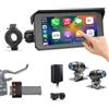 VSYSTO Schermo Carplay per moto, 5G WiFi 2K, fotocamera anteriore e posteriore, Carplay wireless e Android Auto, TPMS, monitoraggio parcheggio, Dual BT 6,25 pollici touchscreen GPS Dash Camera (15,88