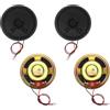 QUARKZMAN 4 Pc Altoparlanti Piccoli Da 8 Ohm, 1W 57mm Diametro Guscio Metallico Rotondo Magnete Piccolo Altoparlante Con Filo Terminale 100mm Micro Interno Per DVD, EVD, Mini Audio