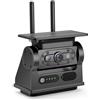 VASTEND Solare Telecamera Retromarcia Wireless, Magnetica Telecamera Retromarcia Ricaricabile 10000mAh Batteria, Visione Notturna, per Camion, Auto, Roulotte, VS-7BC