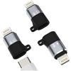 zoyuzan OTG Audio Adattatore Lightning a USB C (3 pezzi) per iPhone 14 13 Pro MAX per Apple iPad Tipo C Femmina Cavo Dati Connettore Cuffie SD Jack Convertitore Lettore di Schede Tastiera Fotocamera Foto