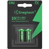Enegitech Batteria CR2, 3 V, batterie monouso al litio CR15H270, per telemetro, sistema di allarme, Smart Switch Toggle, Instax Aquare SQ 1/SQ 6 non ricaricabile (CR2 2 Pack)
