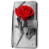 Adolasx Cover compatibile per Nothing CMF Phone 1 Pelle Silicone Portafoglio Magnetica con Disegni Motivo Animale Flip Custodia Antiurto Resistente Libro Case - Rose