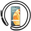 Tumundosmartphone Custodia Pendente Trasparente per Oppo A91 con/Cordino - Nero