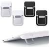 Penitue 4Pz Mini Alza Tastiera, Autoadesivo Portatile Piccolo Supporto Inclinazione Laptop Piedi Sollevatori Lega Zinco Pieghevole & Invisibile Supporto Computer Notebook per Scrivania (Argento, Nero)