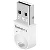 Yoezuo Adattatore Bluetooth 5.3 USB, USB Bluetooth Chiavetta Bluetooth per PC, Dongle Bluetooth Compatibile con Windows 8.1/10/11, Compatibile con Auricolare Bluetooth Tastiera Mouse(Bianco)