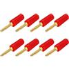 QUARKZMAN 8 Pc Spine Banana 2mm Spine Per Cavi Altoparlante 10A Rosso