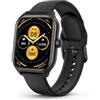 Generic LVJMJ Smart Watch per uomo donna 2.01 pollici TFT schermo Bluetooth chiamata monitor salute cassa in lega di alluminio cinturino in silicone nero argento oro