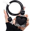 BSTIONYI Protezione per cavi fai da te, 5 in 1, cavo dati 18 W/20 W, USB-C, compatibile con iPhone 11, 12, 13, 14, 15 Pro Max (Black Love)