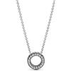 PANDORA Signature - Collana cerchio reversibile, con pavè e pietre di zirconia cubica incolori