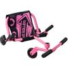 VEVOR Cavalcabile Oscillante per Bambini Portata Max 68 kg Guida a Zig-Zag, Lunghezza Regolabile su 3 Livelli, Leva del Freno e Ruote Luminose, per Bambini dai 4 Anni, Uso Interno ed Esterno, Rosa