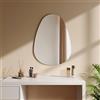 EMKE Specchio asimmetrico decorativo da parete 80x60 cm bagno specchio irregolare con quattro fori di sospensione HD specchio da parete in vetro per bagno, camera da letto, corridoio, lavabo