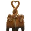 Jones Home & Gift Jones Home and Gift Decorazione in Resina a Forma di Famiglia di Elefanti