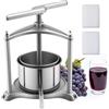 VEVOR Pressa Manuale per Frutti Vino, Premitutto Torchio Manuale Contenitore Interno in Acciaio Inox 3 Litri per Mele Uva Arance Verdure Premitutto con 2 Sacchetti Filtro Manico a Forma di T