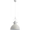 STONES HOME FURNITURE, Lampadario a Sospensione con Paralume in Metallo, Lampada Soffitto con Cavo Regolabile, Modello Kande, Colore Bianco Opaco, 38 x 38 x H 165 cm