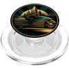Classic 1930s Biker Engine Designs Art Deco Streamliner Moto Vintage Rider PopSockets PopGrip per MagSafe