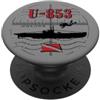 Scuba Dive T-shirts by TeeCreations U-853 Immersione sottomarina Seconda Guerra Mondiale Scuba Relitto Immersione Maine PopSockets PopGrip Adesivo