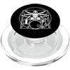 Vitruvian Man Percussionist Da Vinci Drummer Vitruvian Man Musician PopSockets PopGrip per MagSafe