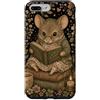 Cozy Cottagecore Woodland Animals & Book Custodia per iPhone 7 Plus/8 Plus Cottagecore Lettura Mouse Book Lover Vintage Floreale