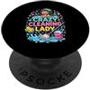 Funny Housekeeping & Cleaning Crew Appar Pazzo Pulizia Signora Divertente Governante Pulitore PopSockets PopGrip Adesivo