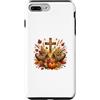 Thanksgiving Christian Harvest Cornucopi Custodia per iPhone 7 Plus/8 Plus Cornucopia del Ringraziamento Croce del raccolto autunnale