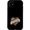 Funny Housekeeping & Cleaning Crew Appar Custodia per iPhone 11 Pulitore vintage con stampa leopardata dorata a forma di cuore