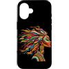Black Women Natural Roots Hair Black His Custodia per iPhone 16 Radici naturali capelli arcobaleno Dashiki africano tribale afro orgoglio