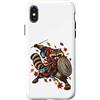 Ukiyo-e Raccoon Japanese Woodblock Art Custodia per iPhone X/XS Bin Raider Raccoon Japanese Ukiyo-e Warrior Raccoon